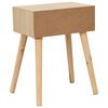 vidaXL Mesa de cabeceira com uma gaveta 44x30x58,5 cm pinho maci&ccedil;o