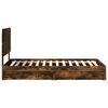vidaXL Cama com Armazenamento com gaveta Carvalho Defumado 75 x 190 cm