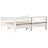 vidaXL Estrutura de cama com cabeceira 180x200cm pinho maci&ccedil;o branco