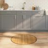 vidaXL Tapete redondo 80 cm bambu natural