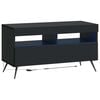 vidaXL Gabinete de TV LED Preto Derivados de Madeira