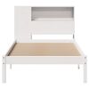 vidaXL Cama com estante sem colch&atilde;o 75x190 cm pinho maci&ccedil;o branco