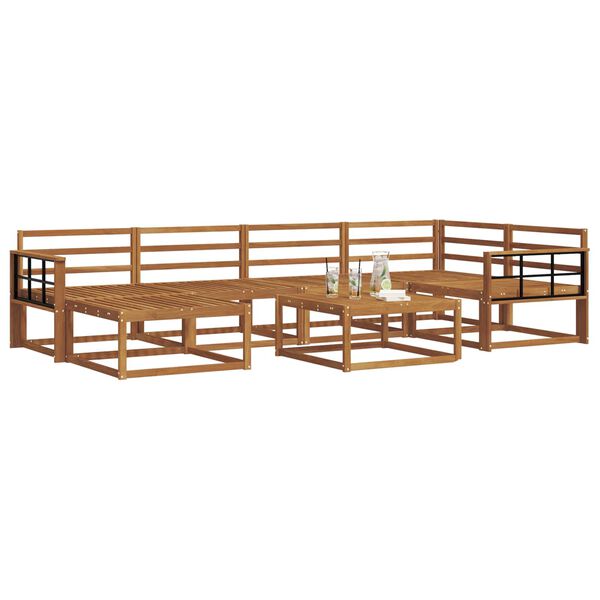 vidaXL Conjunto de Sof&aacute;s para Exterior 7 pcs Natural