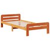 vidaXL Cama sem colch&atilde;o 75x190 cm madeira de pinho maci&ccedil;a castanho-mel