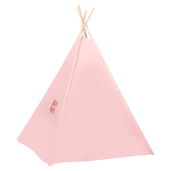 vidaXL Tenda teepee infantil c/ saco 120x120x150 cm pele p&ecirc;ssego rosa