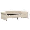 vidaXL Sof&aacute;-cama c/ colch&atilde;o e sa&iacute;da USB 90x200 cm tecido cor creme