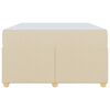 vidaXL Estrutura da Cama com colch&atilde;o Creme 120 x 190 cm tecido