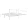vidaXL Estrutura de cama com cabeceira 193x203 cm metal branco