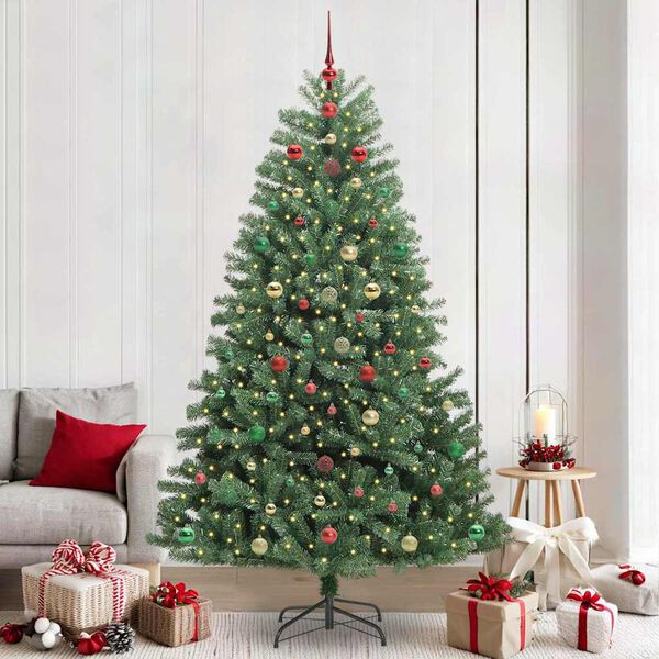vidaXL &Aacute;rvore de Natal Articulada Artificial Verde 240 cm PVC e Metal