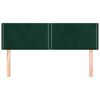 vidaXL Cabeceiras verde-escuro 144x5x78/88 cm veludo