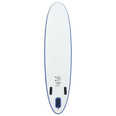vidaXL Conjunto prancha de paddle SUP insuflável azul e branco