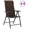 vidaXL Conjunto de 4 cadeiras dobr&aacute;veis em rattan sint&eacute;tico marrom