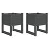 vidaXL Vasos/floreiras 2 pcs 40x40x52,5 cm pinho maci&ccedil;o cinzento