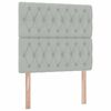 vidaXL Cama com arruma&ccedil;&atilde;o e colch&atilde;o Cinzento-claro 90 x 190 cm Veludo