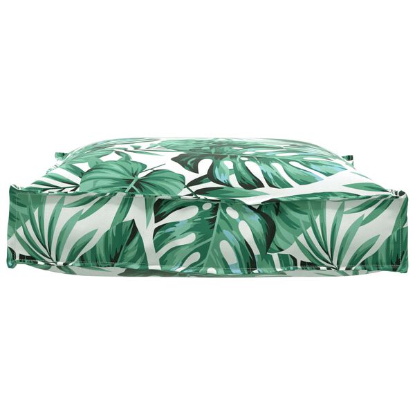 vidaXL Almofada Folha Padr&atilde;o de Folhas 70 x 70 x 12 cm Tecido Oxford