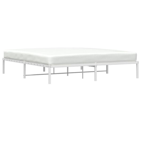 vidaXL Estrutura de cama 180x200 cm metal branco