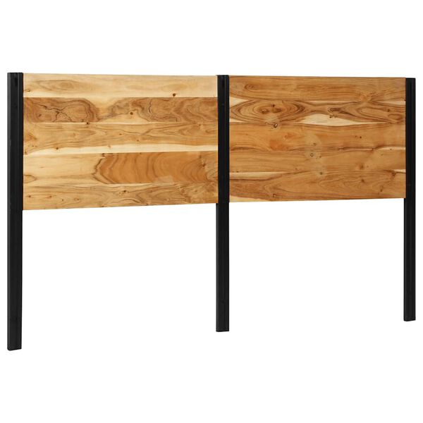 vidaXL Cabeceira de cama 180 cm madeira de ac&aacute;cia maci&ccedil;a/ferro