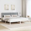 vidaXL Estrutura de Cama com Cabeceira Estofada Branco 200 x 200 cm