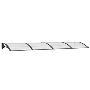 vidaXL Toldo para porta 350x100 cm policarbonato preto