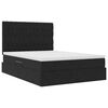 vidaXL Cama com arruma&ccedil;&atilde;o e colch&atilde;o Preto 140 x 190 cm Veludo