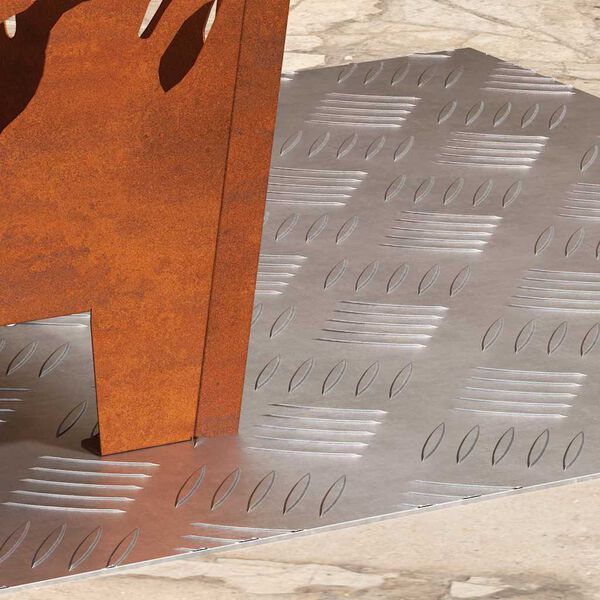 vidaXL Degrau Quadrado 2 pcs Prateado 50 x 50 cm Alum&iacute;nio