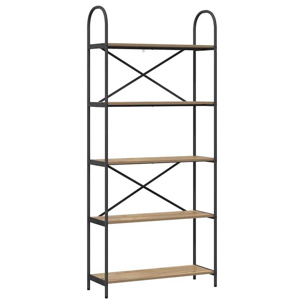 vidaXL Estante Carvalho Artesanal 80 x 30 x 183 cm Madeira processada