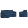 vidaXL Sof&aacute; 2 pcs Azul Dimens&otilde;es gerais: 196 x 82 x 85 cm (L x P x A)