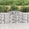 vidaXL Cestos gabi&atilde;o arqueados 2pcs 300x30x100/120cm ferro galvanizado