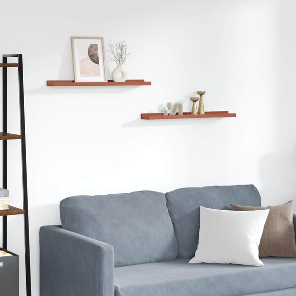 vidaXL Prateleira de Parede 2 pcs Vermelho 60 x 9 x 3 cm