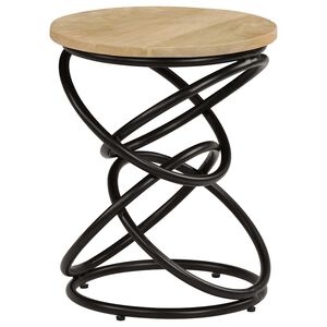 vidaXL Mesa de extremidade madeira de mangueira maci&ccedil;a 40x50 cm