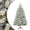 vidaXL &Aacute;rvore de Natal Articulada Artificial Verde e Branco 210 cm