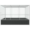 vidaXL Aviário 311x307x212 cm aço prateado