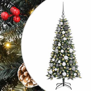 vidaXL &Aacute;rvore de Natal Artificial Verde 120 cm PVC, Pl&aacute;stico e A&ccedil;o