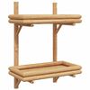 vidaXL Prateleira de Parede Castanho 45 x 26 x 60 cm Bambu