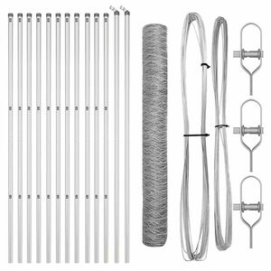 vidaXL Poste de Cerca Prateado