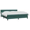 vidaXL Cama com molas/colch&atilde;o 180x210 cm veludo verde-escuro