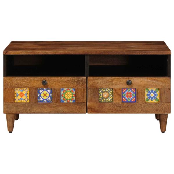 vidaXL Gabinete para TV com gaveta Nogueira 70 x 33 x 46 cm