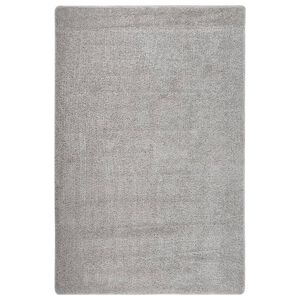 vidaXL Tapete shaggy 200x290 cm antiderrapante cinzento-claro