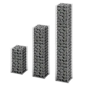 vidaXL Conjunto de gabi&otilde;es 3 pcs arame galvanizado