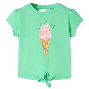 vidaXL T-shirt de crian&ccedil;a verde-claro 104