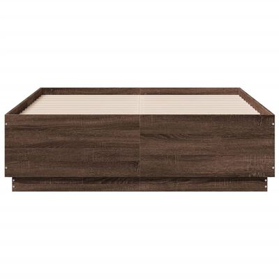 vidaXL Estrutura de cama 120x190cm derivados madeira carvalho castanho