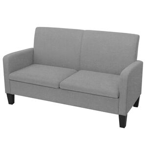 vidaXL Sof&aacute; de 2 lugares 135x65x76 cm cinzento claro
