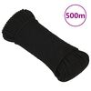 vidaXL Corda de trabalho 3 mm 500 m poli&eacute;ster preto