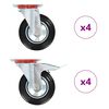 vidaXL 8 pcs rodas girat&oacute;rias 160 mm