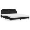 vidaXL Cama Viana com colch&atilde;o 180x200 cm couro artificial preto