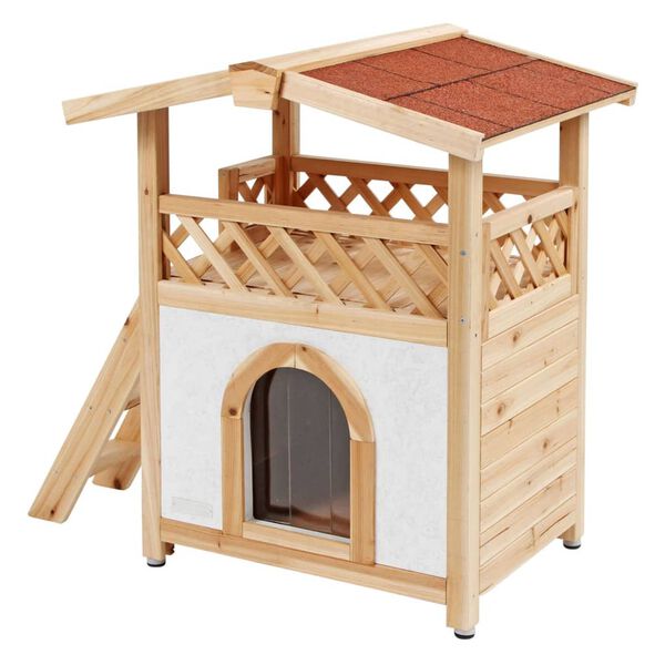 Kerbl Casa para gatos Tyrol Alpin 88x57x77 cm castanho-claro