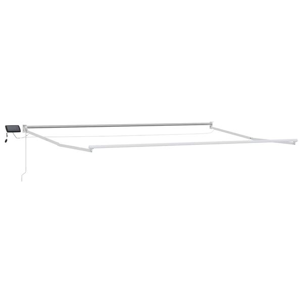 vidaXL Toldo retr&aacute;til manual com LEDs Bege 4 &times; 3 m