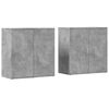 vidaXL Aparadores 2 pcs 79x38x80 cm derivados madeira cinzento cimento