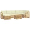 vidaXL Conjunto de Sof&aacute;s para Exterior 8 pcs Branco e Creme