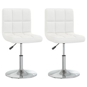 vidaXL Cadeiras de jantar 2 pcs couro artificial branco